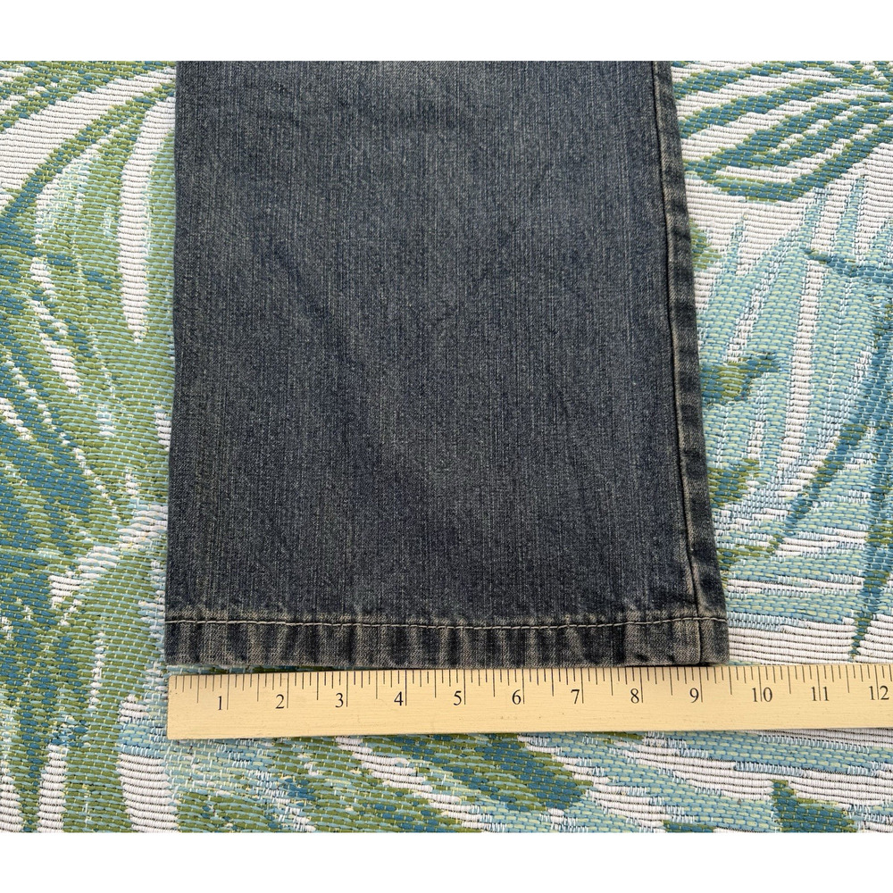 Vintage Enyce Jeans Mens Baggy Wide Leg Embroidered Zip Pocket 38x32 - Picture 9 of 10